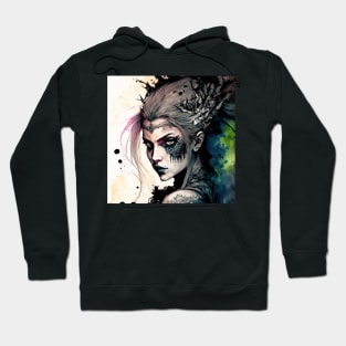 Fierce Celtic Goddess Illustration Hoodie